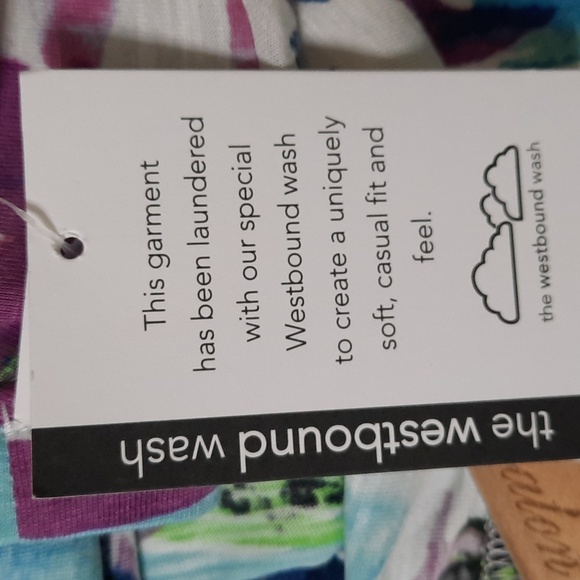 NWT WESTBOUND WOMAN PURPLE/BLUE FLORAL BLOUSE SZ 1X. - Picture 8 of 14